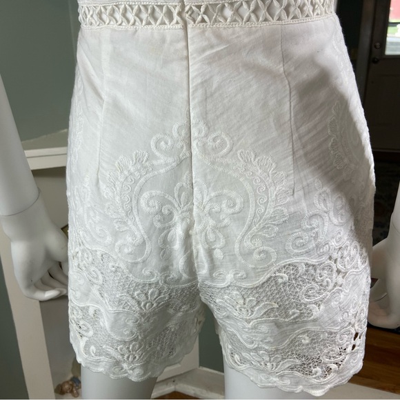 New nwt Sabo Skirt White Lace Romper embroidered XSmall xs - Picture 10 of 12